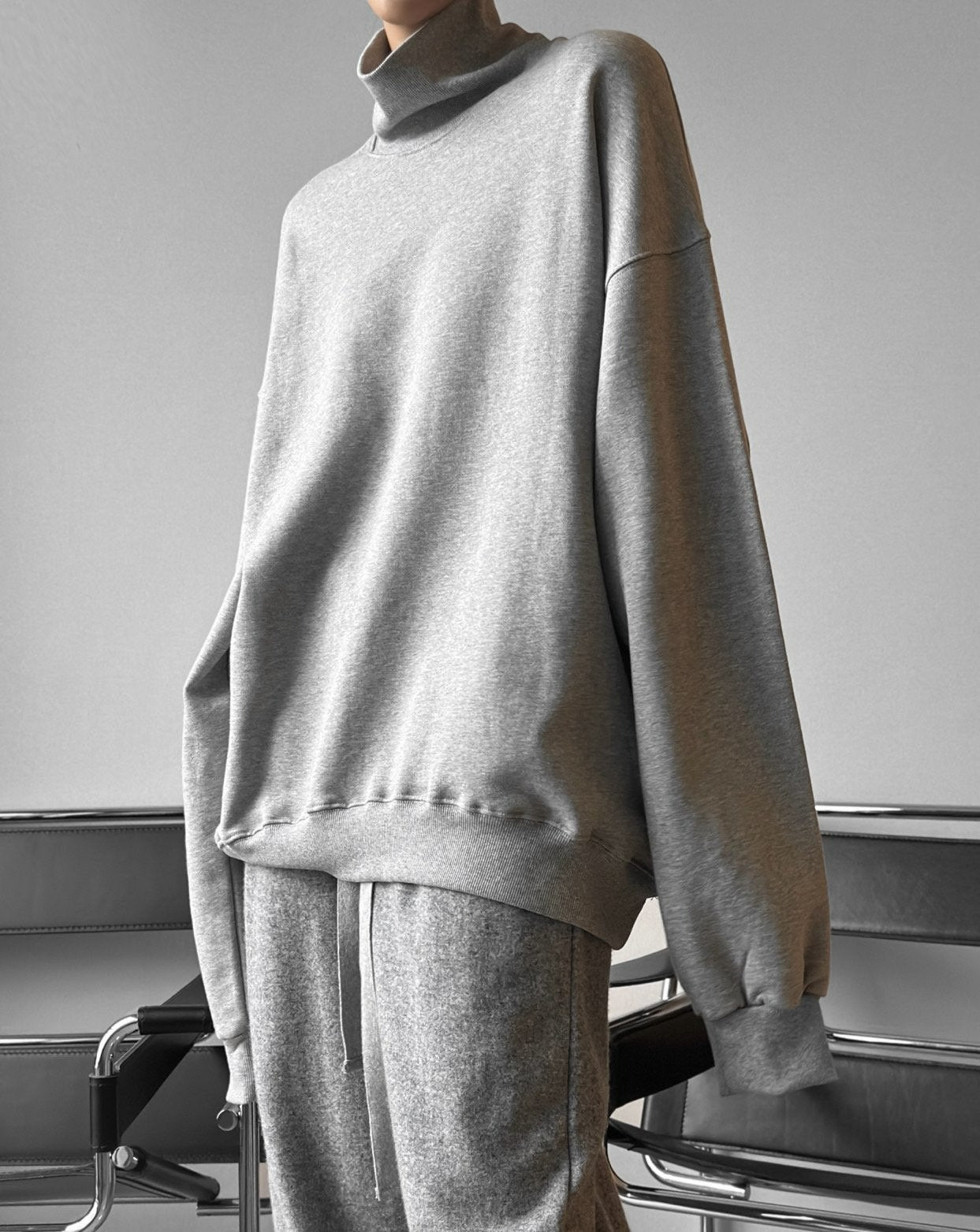 【即納】【PAPERMOON ペーパームーン】AW / Oversized Turtleneck Sweatshirt