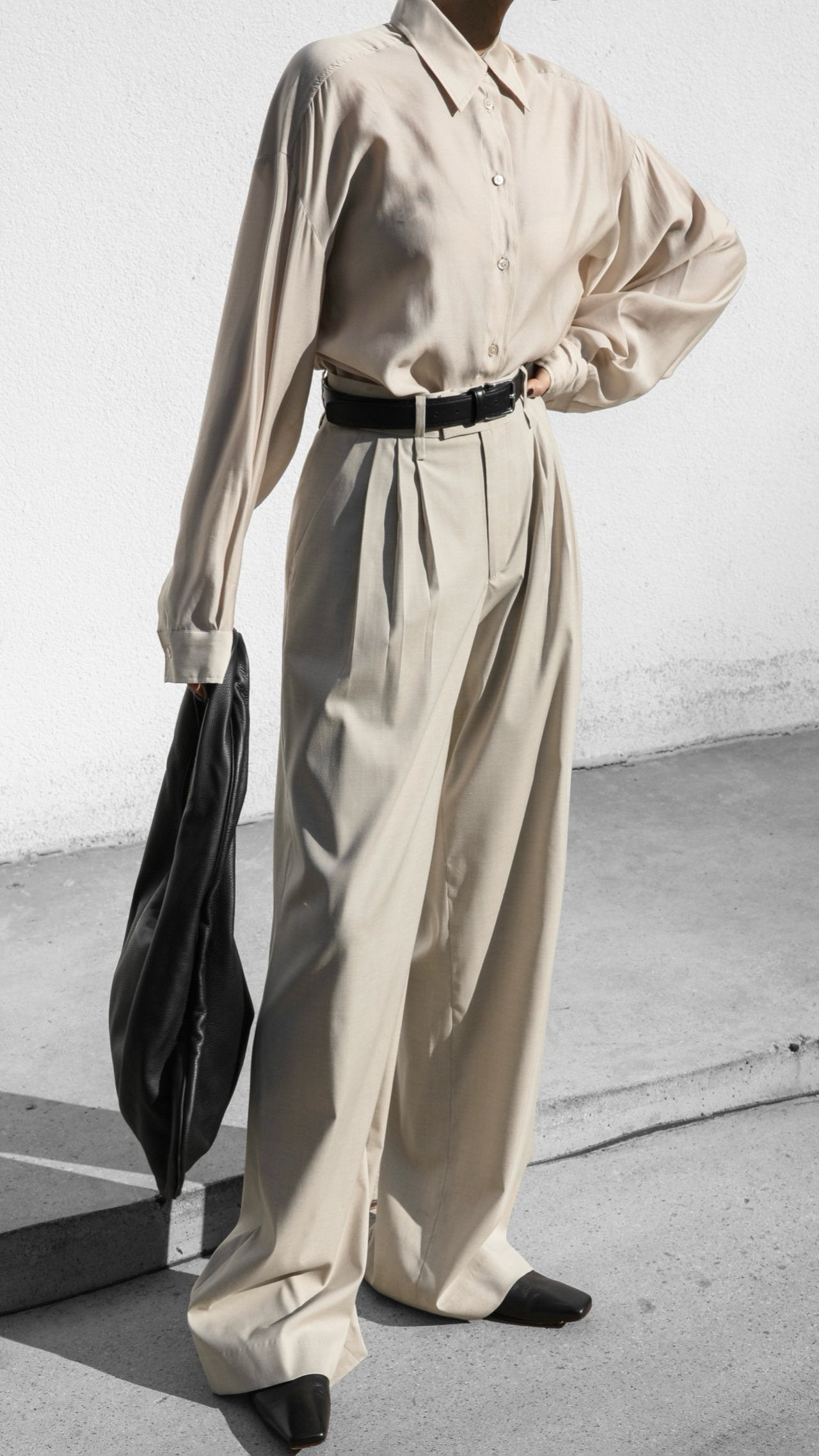 【PAPERMOON ペーパームーン】SS / Three Pin - Tuck Detail Wide Trousers