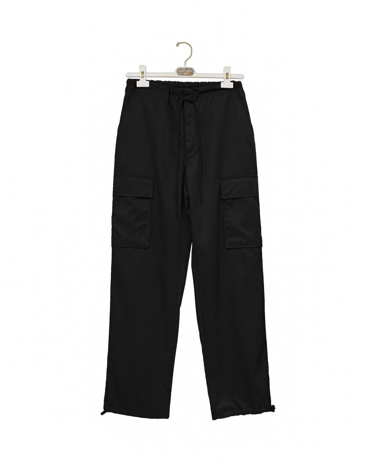 [PAPERMOON] SS / Nylon Drawstring Cargo Pocket Trousers