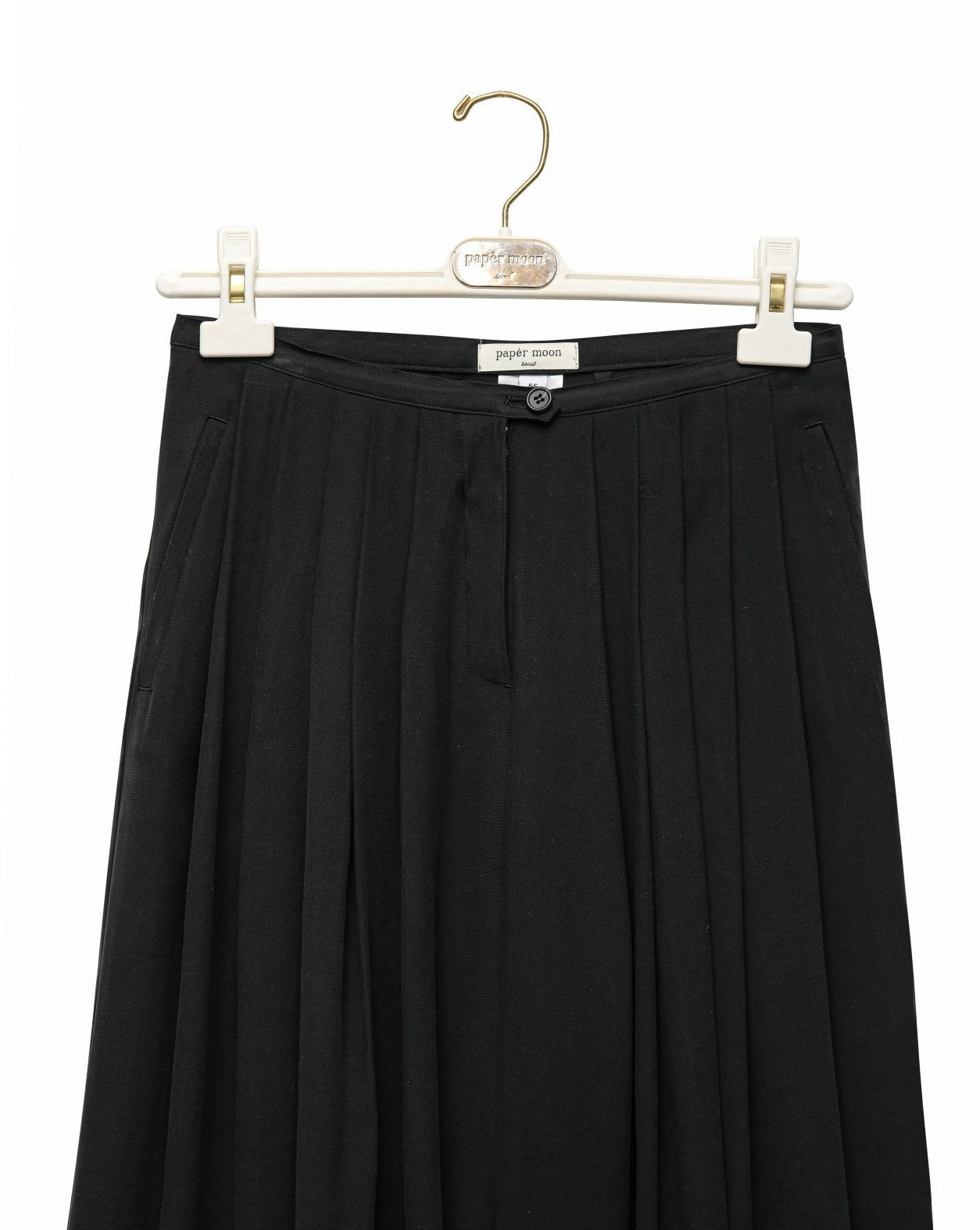 【PAPERMOON ペーパームーン】SS / Bamboo Pleated Pin - Tuck Wide Trousers