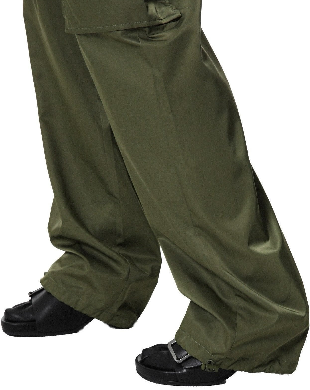 [PAPERMOON] SS / Nylon Drawstring Cargo Pocket Trousers