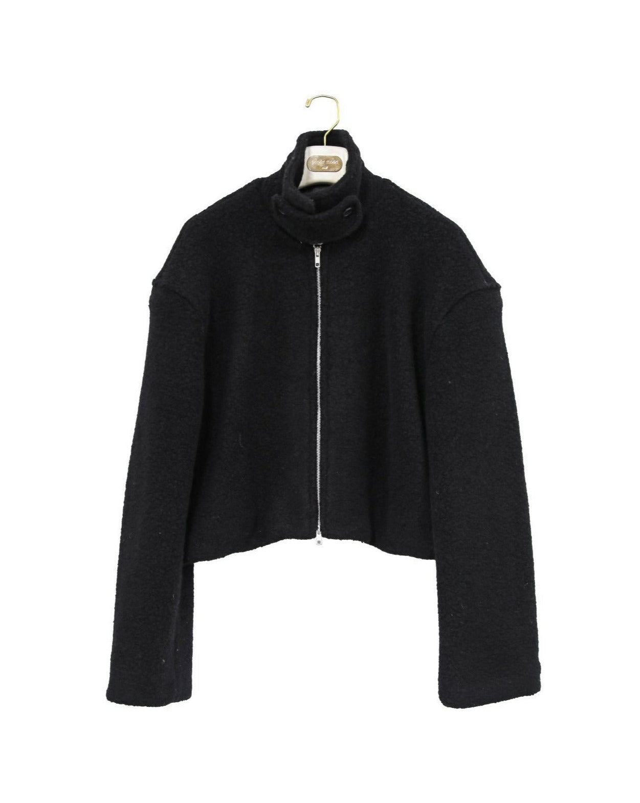 【即納】【PAPERMOON ペーパームーン】AW / Bouclé Alpaca Blend Wool Cropped Two Way Zipped Jacket