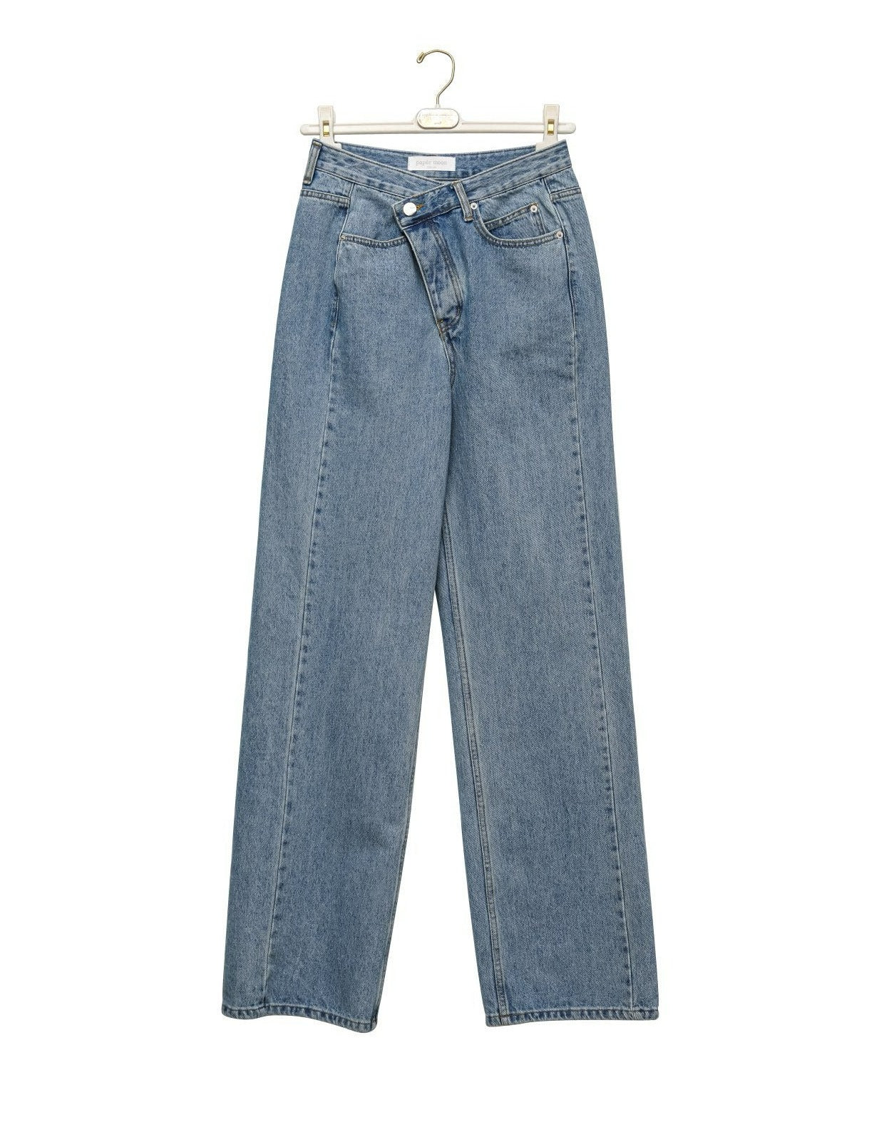 【PAPERMOON ペーパームーン】SS / Wrap Button Fly Straight Denim Jeans