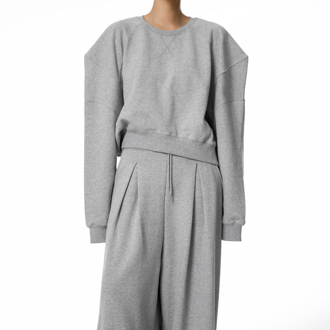 【PAPERMOON ペーパームーン】SS / Pin - Tuck Detail Sweat Wide Pants