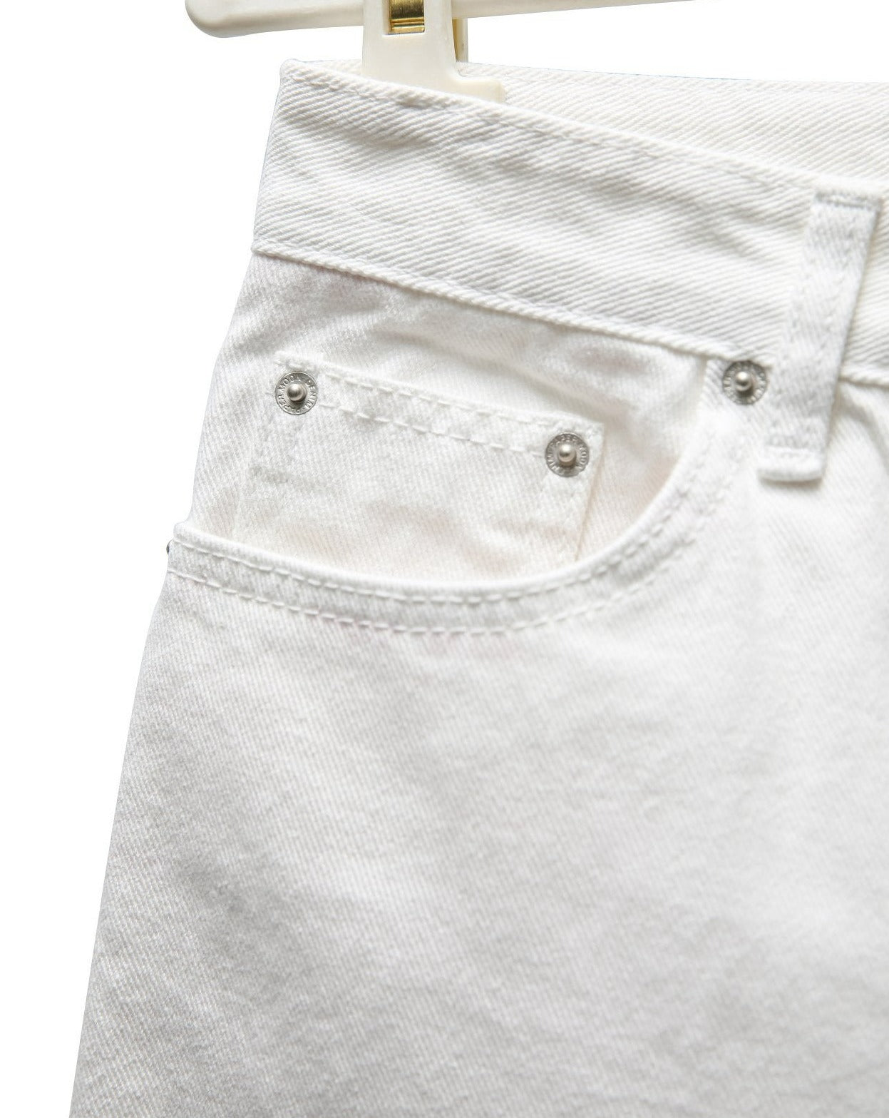 [PAPERMOON] SS / High Rise Wide Leg White Denim Pants