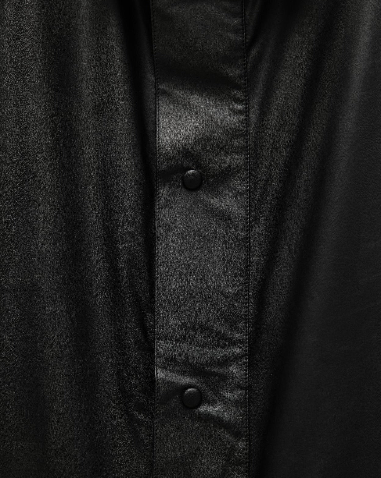 【PAPERMOON ペーパームーン】SS / Oversized Vegan Leather Snap Button Detail Jumpsuit