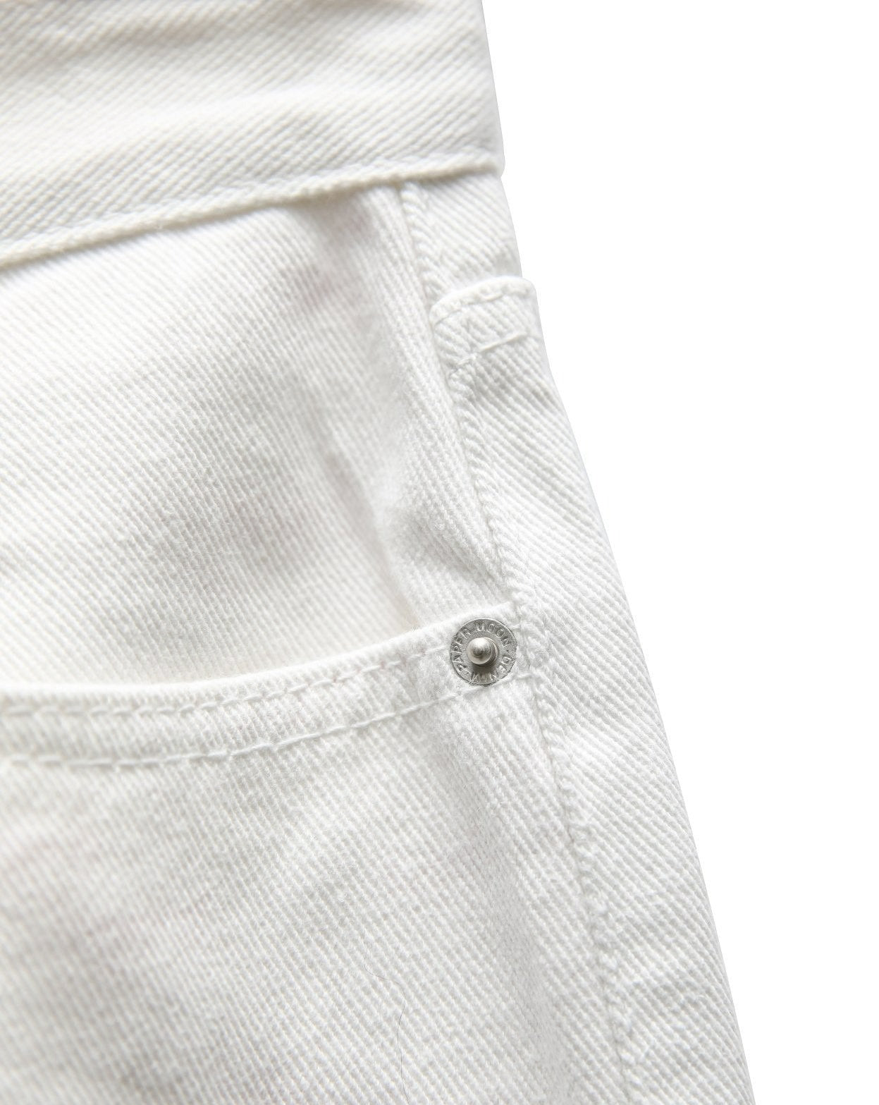 [PAPERMOON] SS / High Rise Wide Leg White Denim Pants