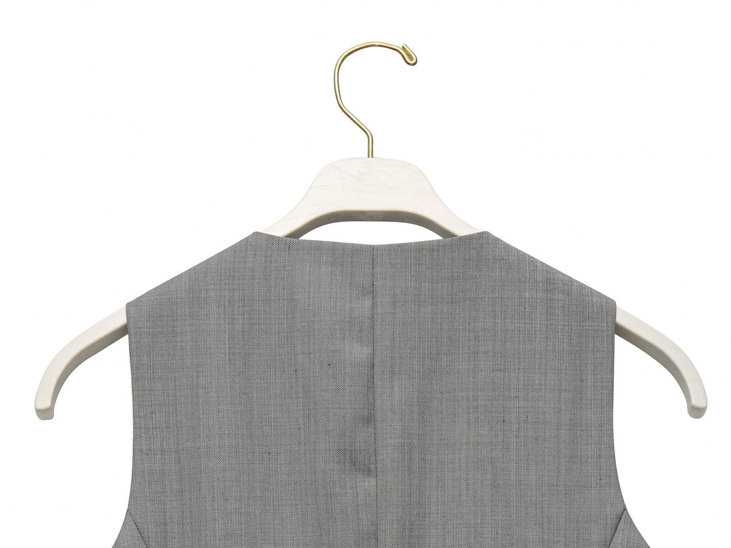 【PAPERMOON ペーパームーン】SS / Sharkskin Fabric Tailored Set Up Vest