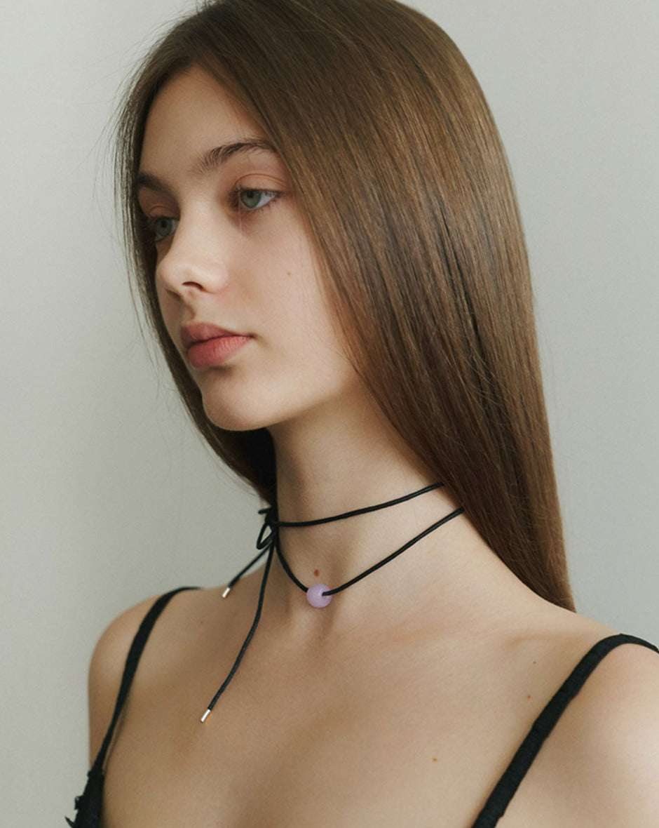 【BORNETE SEASON 23-019】23SS Lavenda Strap Necklace