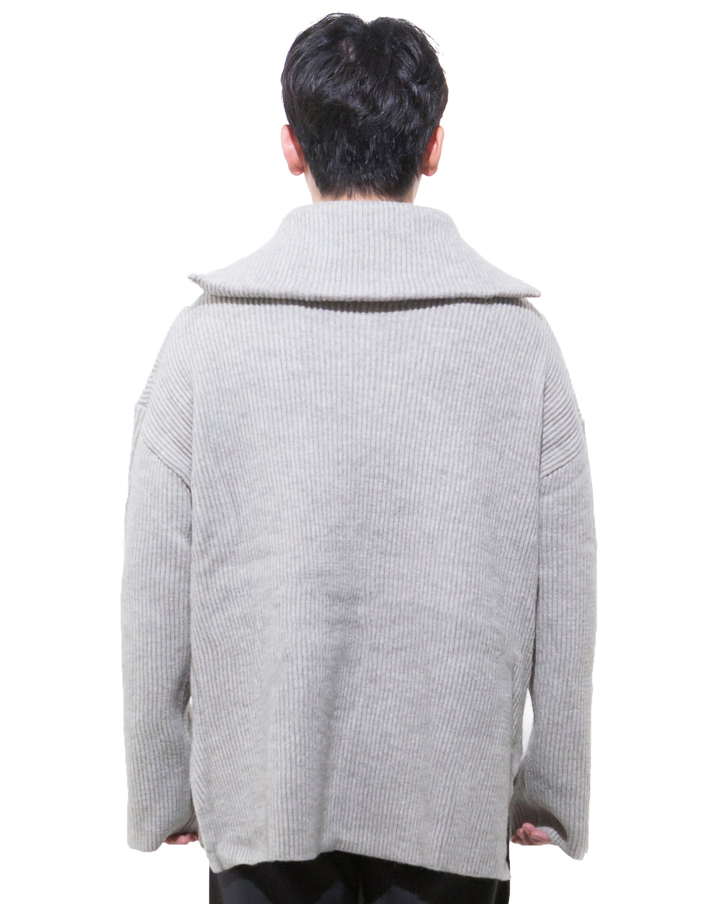 Long neck driver's knit -GRAY