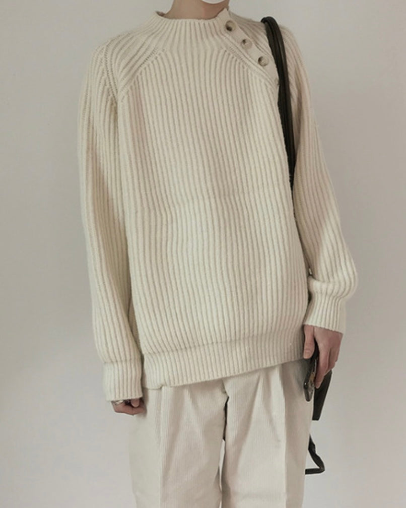 Raglan Button Detail Knit - MAGNOLIAONLINE