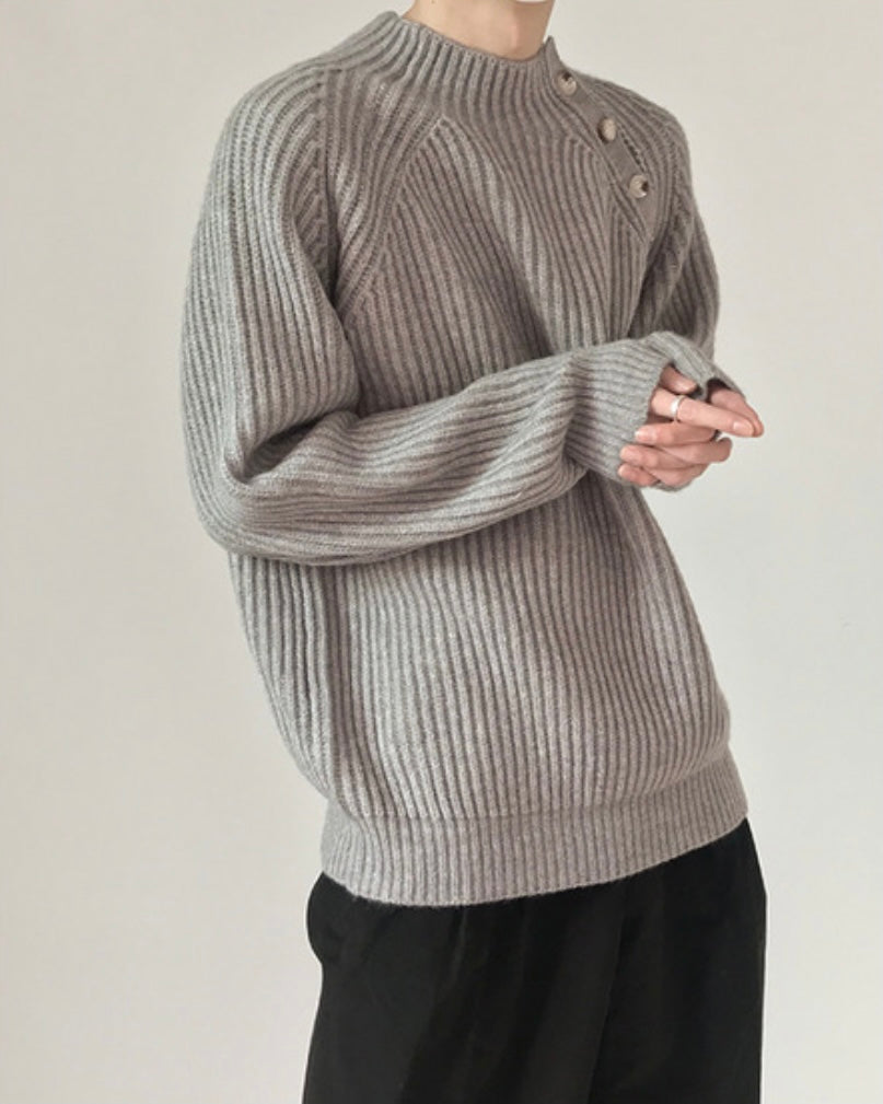 Raglan Button Detail Knit - MAGNOLIAONLINE