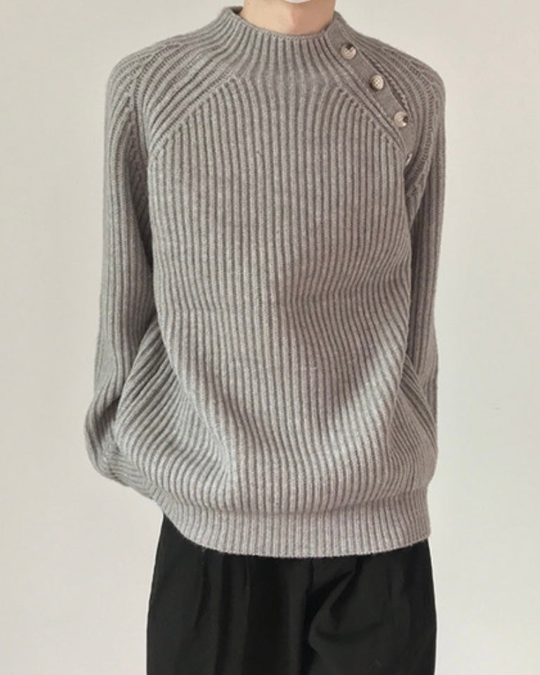 Raglan Button Detail Knit - MAGNOLIAONLINE