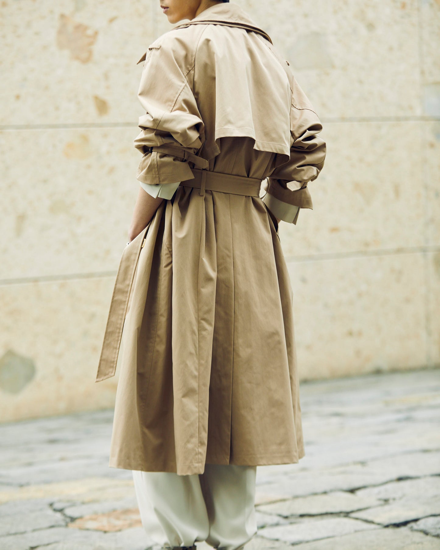 Layered Collar Trenchcoat